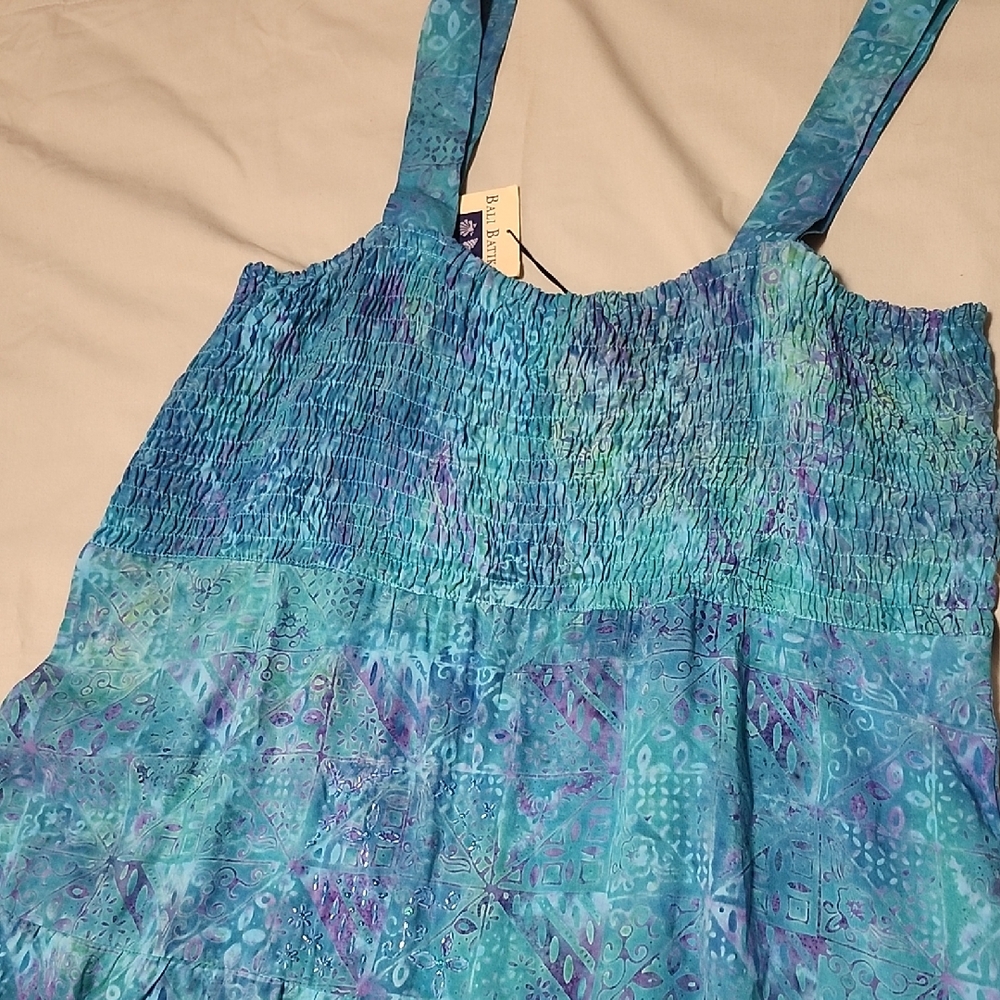 Blue Batik Maxi Dress